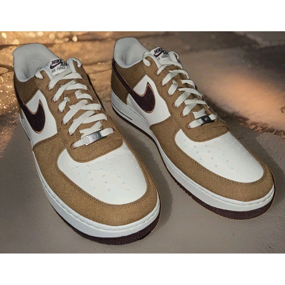 Nike Air Force 1 '07 LV8 Mns 15 Notebook Doodle British Tan Burgundy READ BELOW